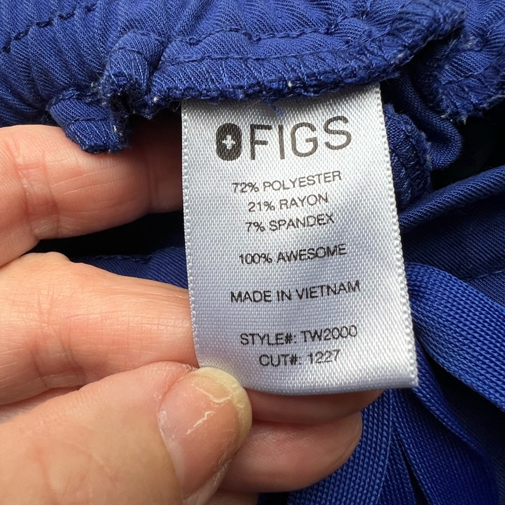 Figs Technical Collection Blue Scrub Pants Size XXS - Picture 4 of 6
